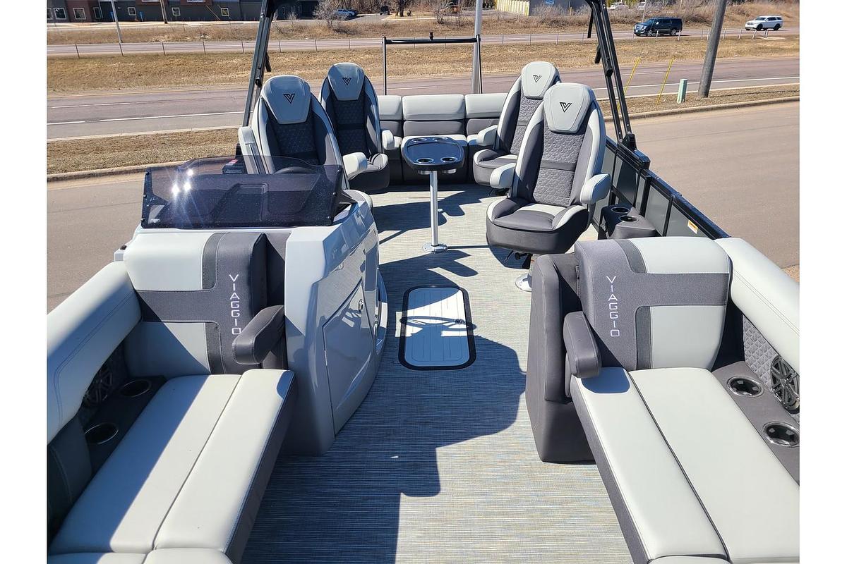 2025 Viaggio Lago Z22Q Tritoon W/ 150HP Suzuki Motor & Yacht Club Deluxe Bunk Trailer