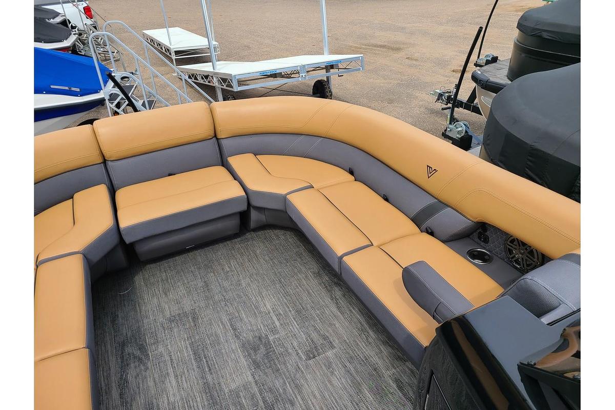 2025 Viaggio Lago Z24U Tritoon With A 200HP Suzuki Motor & Yacht Club Trailer