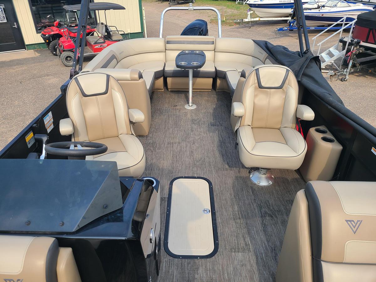 Used 2022 Viaggio Lago 22U Tritoon With 150HP Suzuki Motor & Yacht Club Trailer