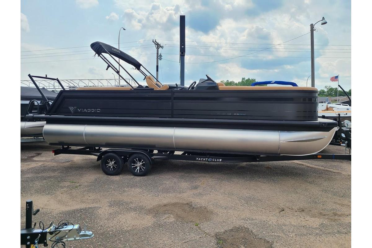 2025 Viaggio Lago Z24U Tritoon With A 200HP Suzuki Motor & Yacht Club Trailer
