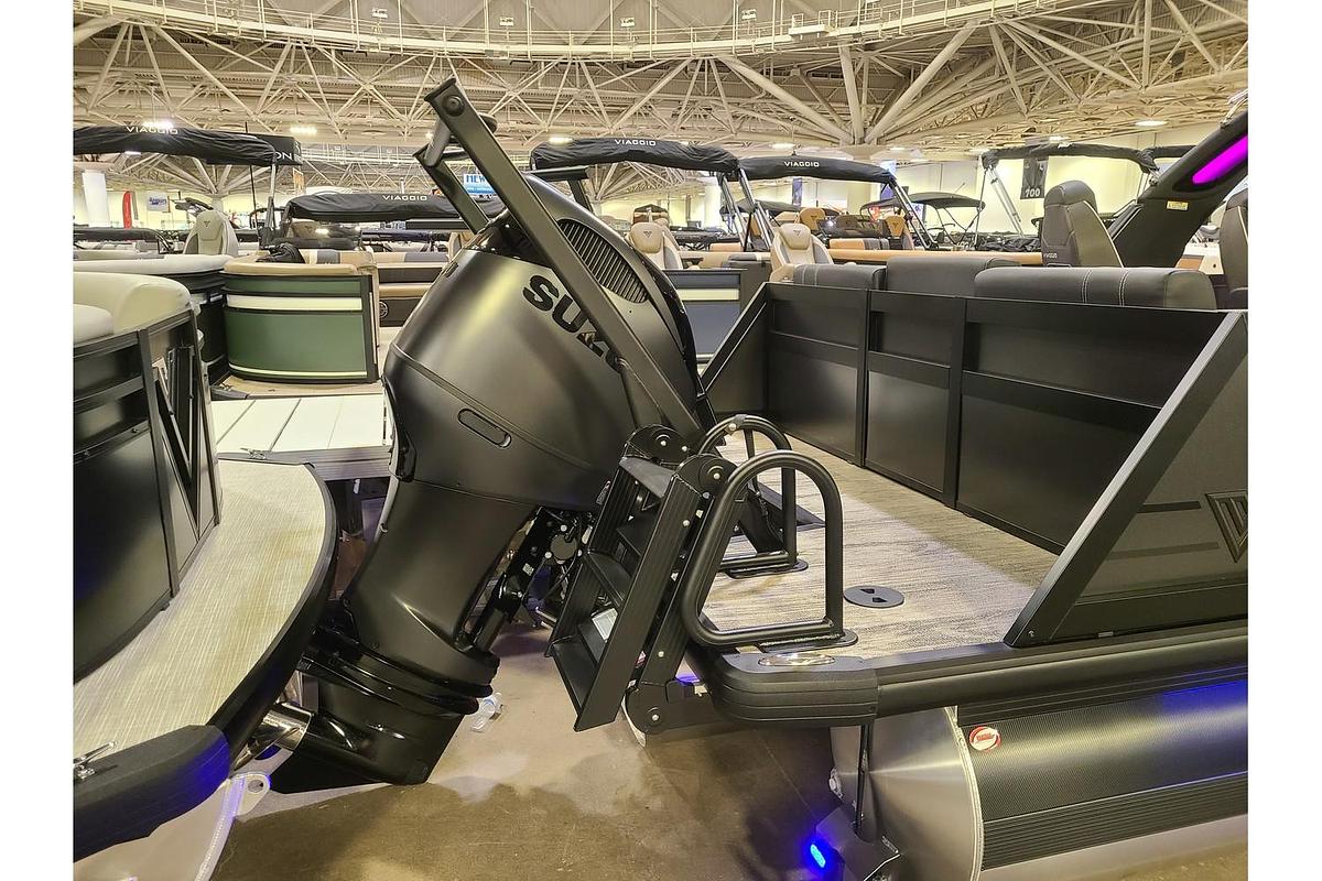 2025 Viaggio Diamante 26Q With A Dual Prop 350HP Suzuki Motor & Yacht Club Bunk Trailer