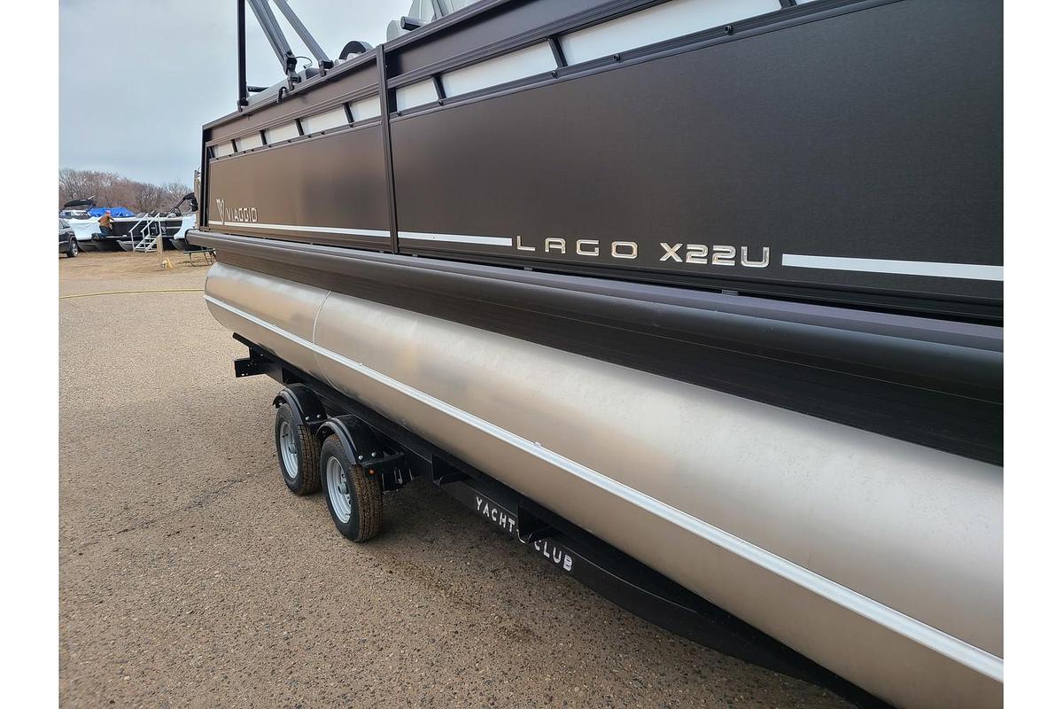 2025 Viaggio Lago X22U Tritoon With A 150HP Suzuki Motor & Yacht Club Trailer