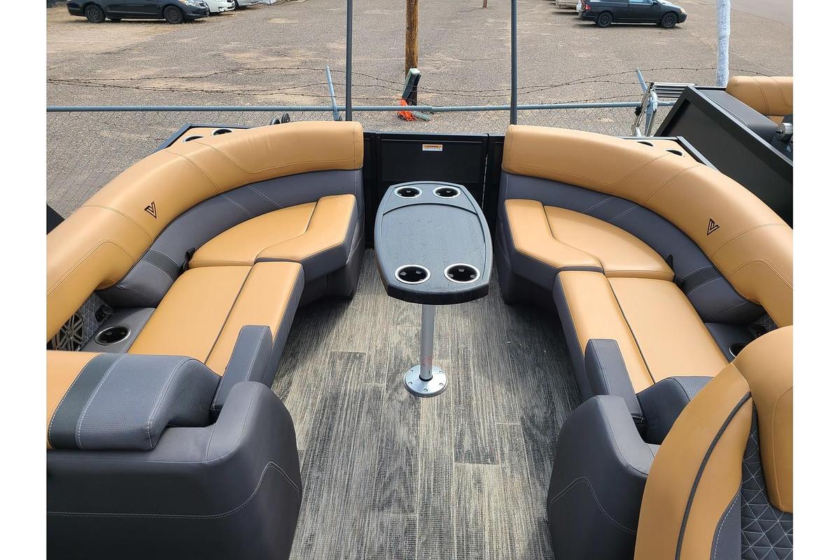 2025 Viaggio Lago Z24U Tritoon With A 200HP Suzuki Motor & Yacht Club Trailer