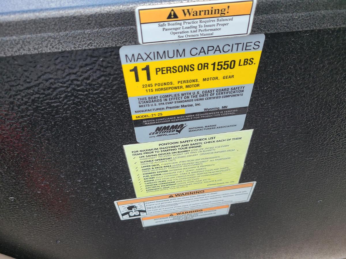 Used 2015 Premier 221 Gemini With A 115HP Evinrude ETEC Motor