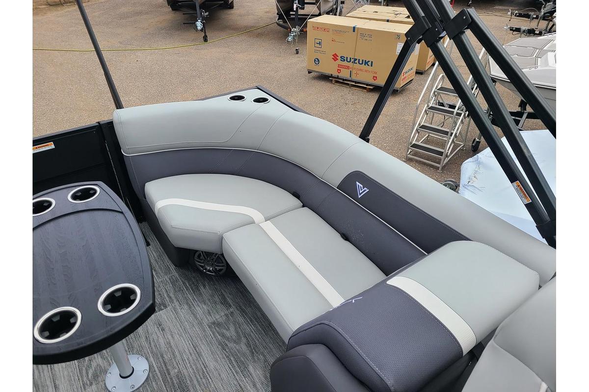 2025 Viaggio Lago X22U Tritoon With A 150HP Suzuki Motor & Yacht Club Trailer