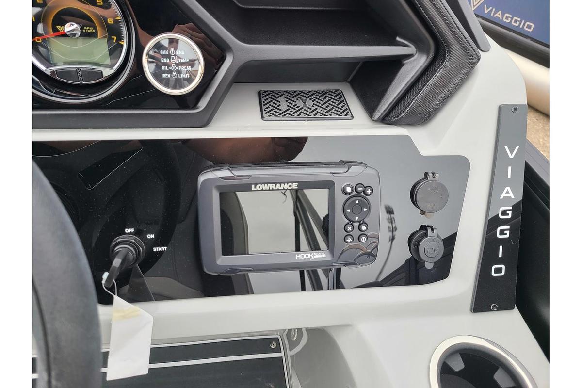 2025 Viaggio Lago X22U Tritoon With A 150HP Suzuki Motor & Yacht Club Trailer