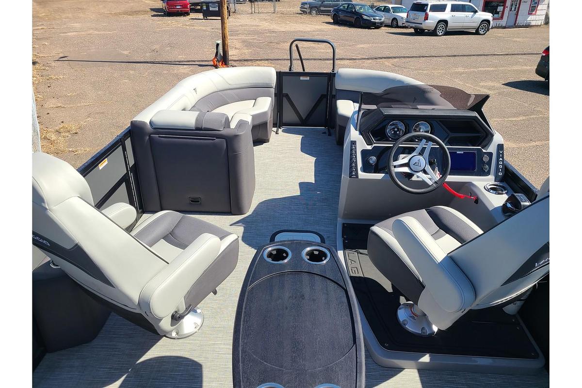 2025 Viaggio Lago Z22Q Tritoon W/ 150HP Suzuki Motor & Yacht Club Deluxe Bunk Trailer