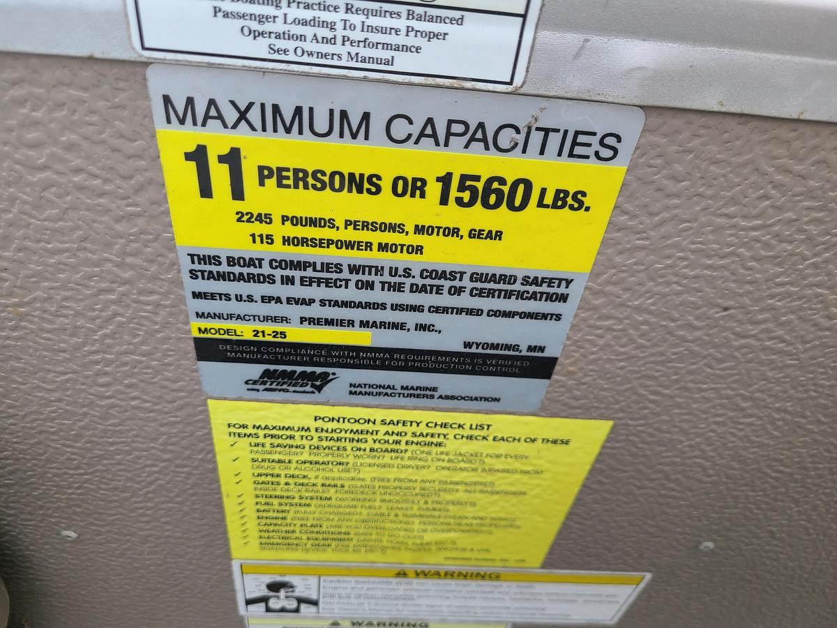Used 2013 Premier 220 Sunsation W/ 60HP Mercury