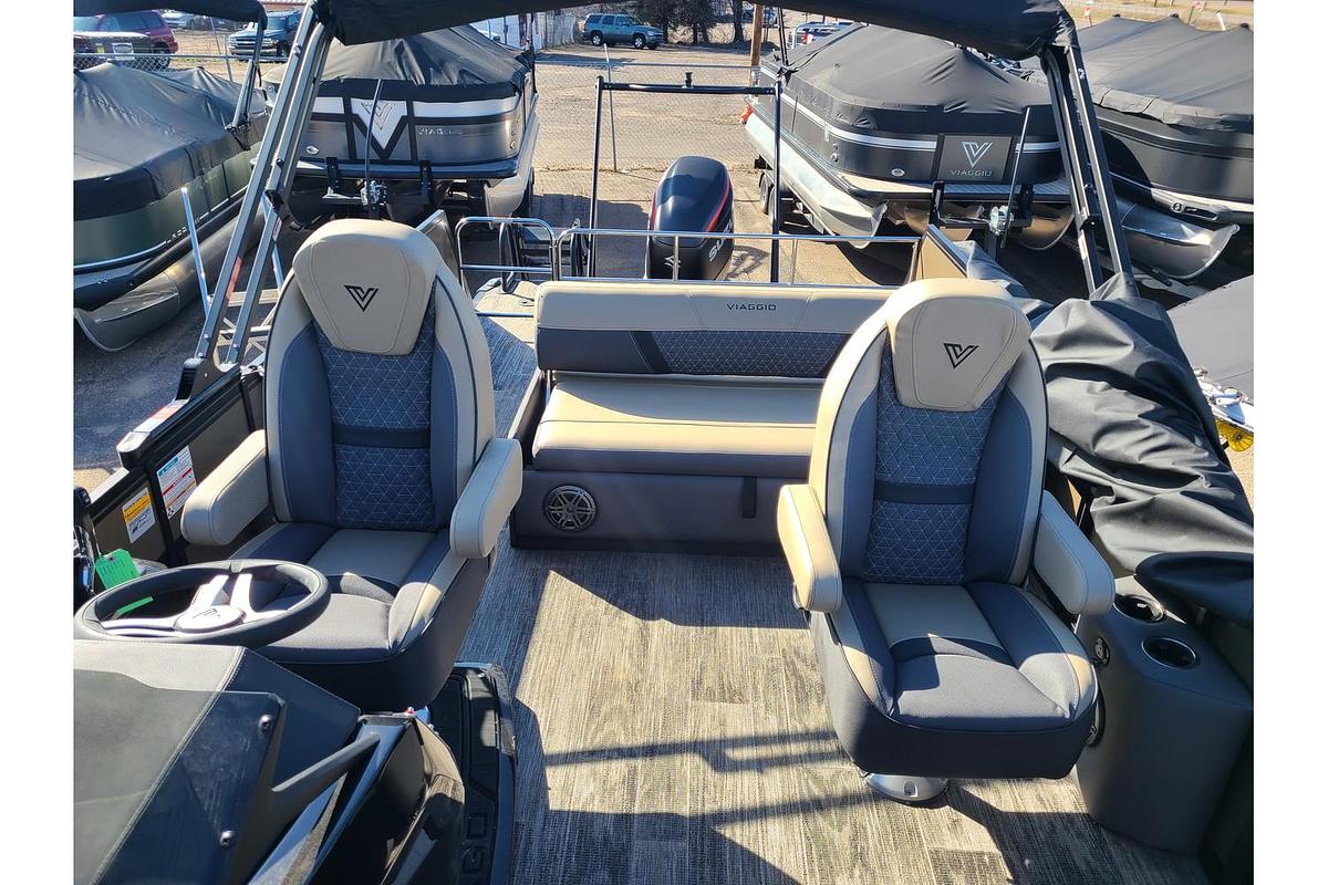 2024 Viaggio Lago Z 24S Tritoon With A 200HP Suzuki Motor & Yacht Club Trailer