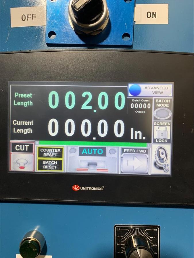 Used Rosenthal 12" Automatic Digital Precision Sheeter Cutter WA-S-1-HHEVAC-24V