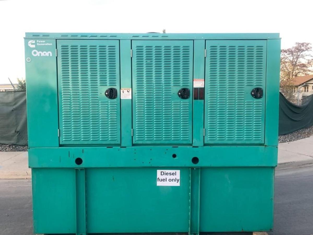 Used Cummins Onan DGFA 150 Kw Diesel Standby Generator w Switch 966 HRS 135 Kw Prime