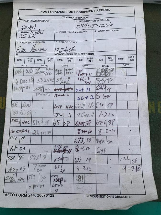 Used Onan Cummins 35EK 35 Kw Natural Gas Propane Standby Generator