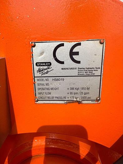 Used Stanley HS-6000 Vibratory Plate Compactor Excavator Attachment