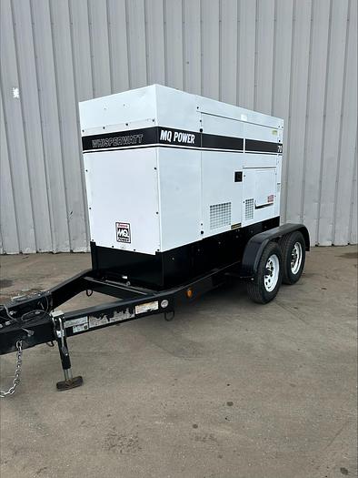 Used MQ MultiQuip WhisperWatt 70 KVA 56 Kw towable generator DCA-70SSIU4F 5736 HRS