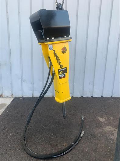 Used 2018 Indeco HP1000 Hydraulic Breaker Hammer Excavator Attachment w Wain Roy A Style Quick Connect Mount