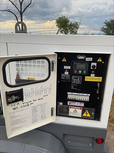Used 2017 Atlas Copco QAS 25 20 Kw Isuzu Diesel Towable Generator MQ Whisperwatt