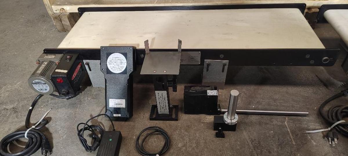 Used Sealed Air Shanklin Selvage Winder 01/10 W 80" Conveyor W 4 Ink Coders & Mini Mover Conveyors