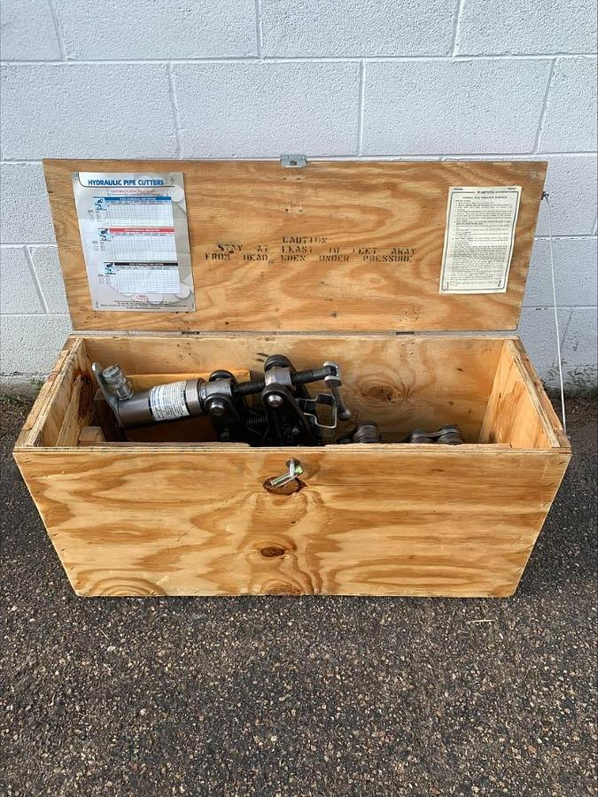 Used Wheeler Rex 5590 Hydraulic Soil Pipe Cutter Cutting Cast Concrete Tile 6"-36"