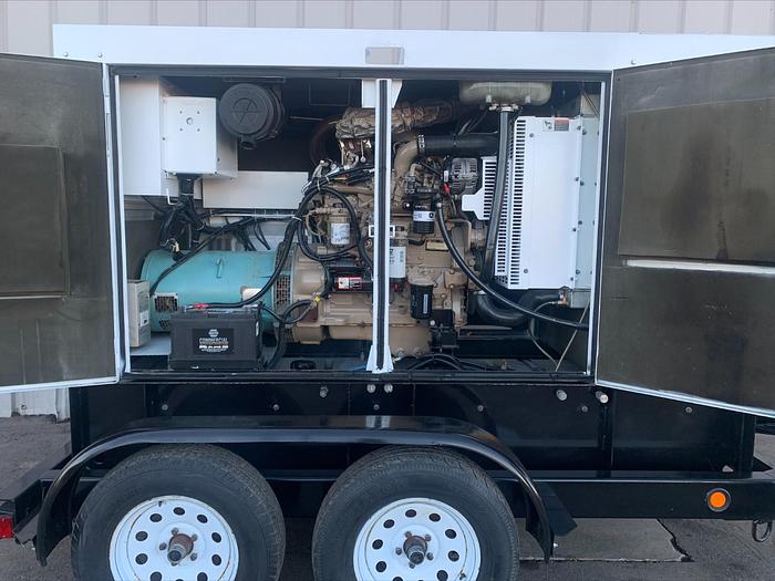 Used MQ MultiQuip WhisperWatt 70 KVA 56 Kw towable generator DCA-70SSIU4F 2576 HRS