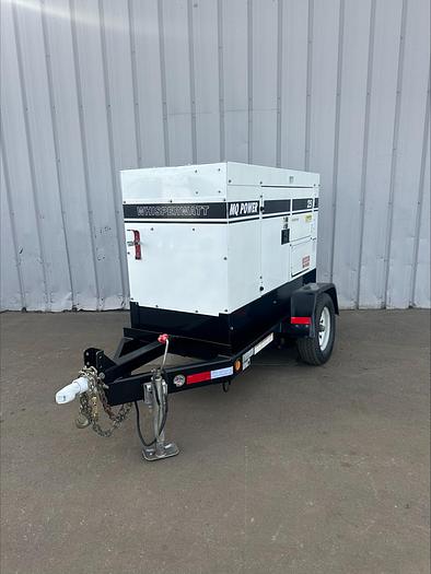 Used MQ MultiQuip WhisperWatt 25 KVA 20 Kw towable generator DCA-25SSIU4F 2487 HRS