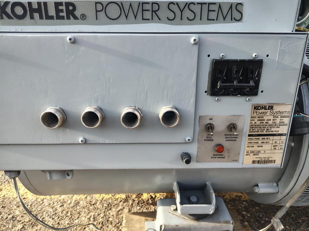 Used Kohler 65EOZC Marine Diesel Generator Large Boat Ship 65kW 3 phase