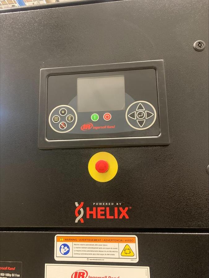 Used 2022 Ingersol Rand IR IRN100H OF Oil Free 100 Hp VSD Rotary Screw Air Compressor