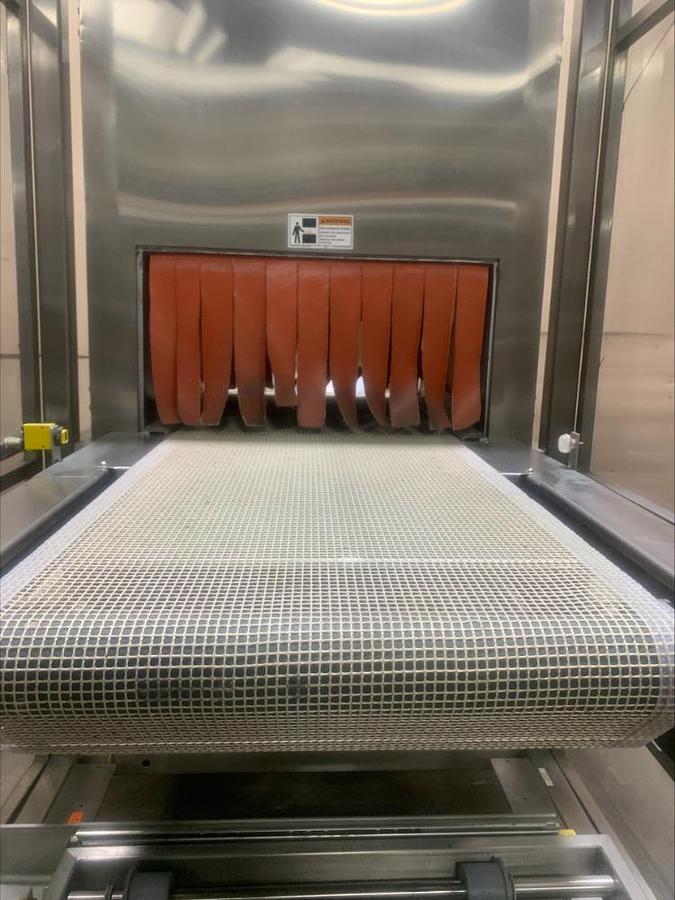 Used Omega TLB Shrink Heat Tunnel Bundler Pharmaceutical Food Grade Stainless Steel