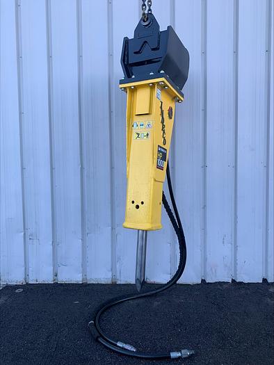 Used 2018 Indeco HP1000 Hydraulic Breaker Hammer Excavator Attachment w Wain Roy A Style Quick Connect Mount