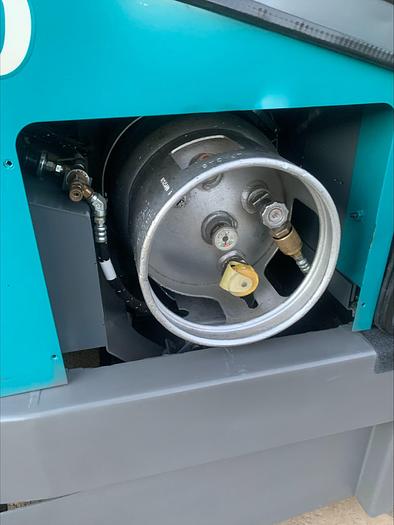 Used Tennant S30 LPG Ride On Sweeper Pick Up Broom Enclosed Cab w Heat AC