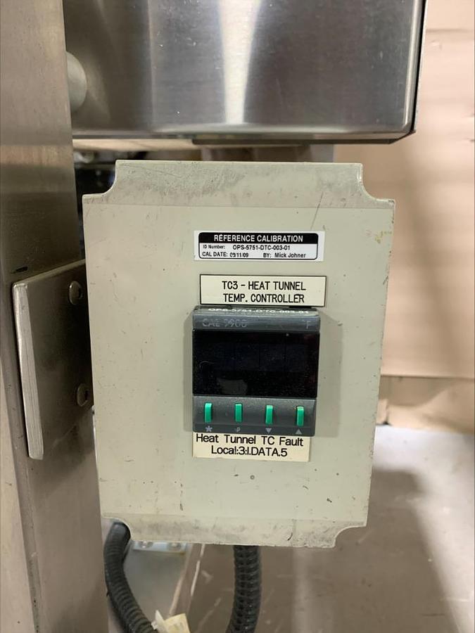 Used Omega TLB Shrink Heat Tunnel Bundler Pharmaceutical Food Grade Stainless Steel