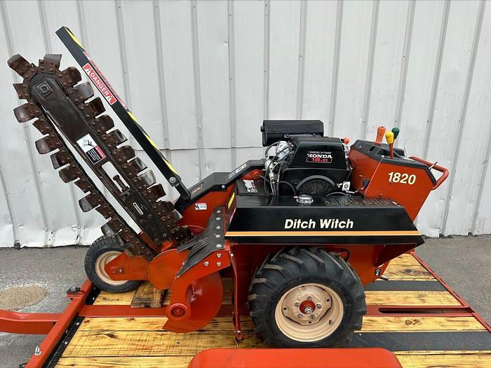 Used Ditch Witch 1820 H Walk Behind 48" Trencher w Trailer 18 HP Vermeer W boring att