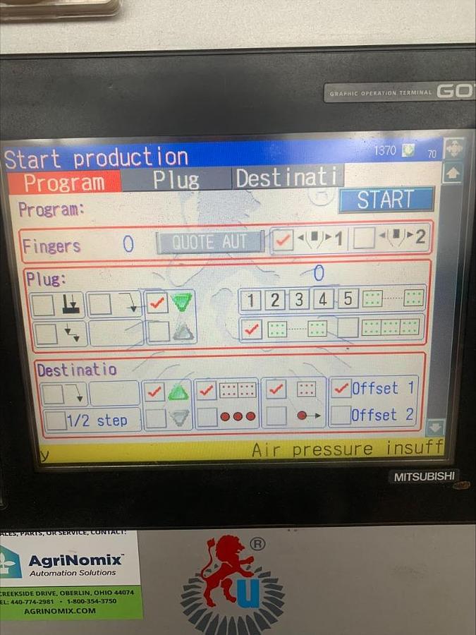 Used Urbinati RW32 Transplanter 4 Seedlings Robotic Programmable Transplanting 40K per Hr