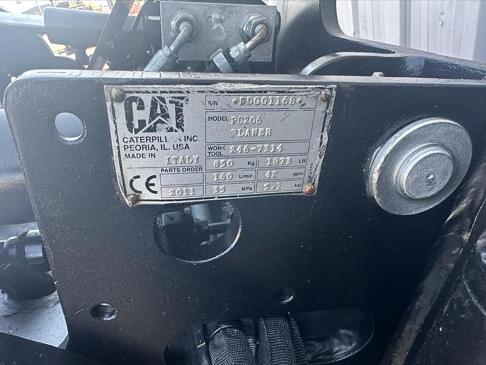 Used 2011 Caterpillar Cat PC206 24" skid steer asphalt planer milling attachment 5 Line
