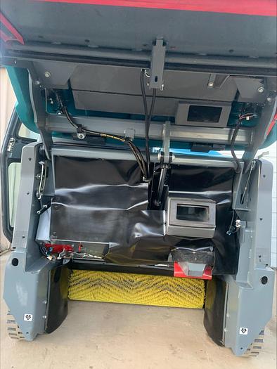 Used Tennant S30 LPG Ride On Sweeper Pick Up Broom Enclosed Cab w Heat AC