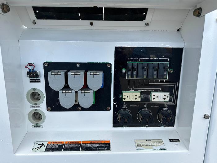 Used MQ MultiQuip WhisperWatt 70 KVA 56 Kw towable generator DCA-70SSIU4F 5736 HRS