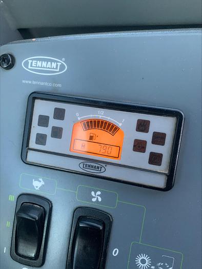 Used Tennant S30 LPG Ride On Sweeper Pick Up Broom Enclosed Cab w Heat AC