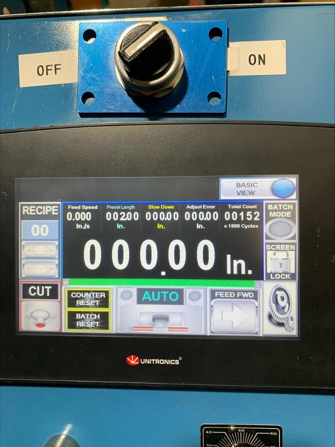 Used Rosenthal 12" Automatic Digital Precision Sheeter Cutter WA-S-1-HHEVAC-24V