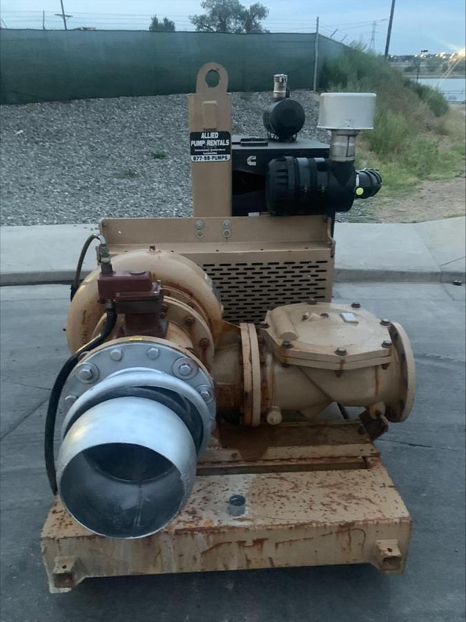 Used 2016 Gorman Rupp PA12A60-B 12" Water Pump Prime Aire Diesel 130 Hp Cummins 6031 Hrs