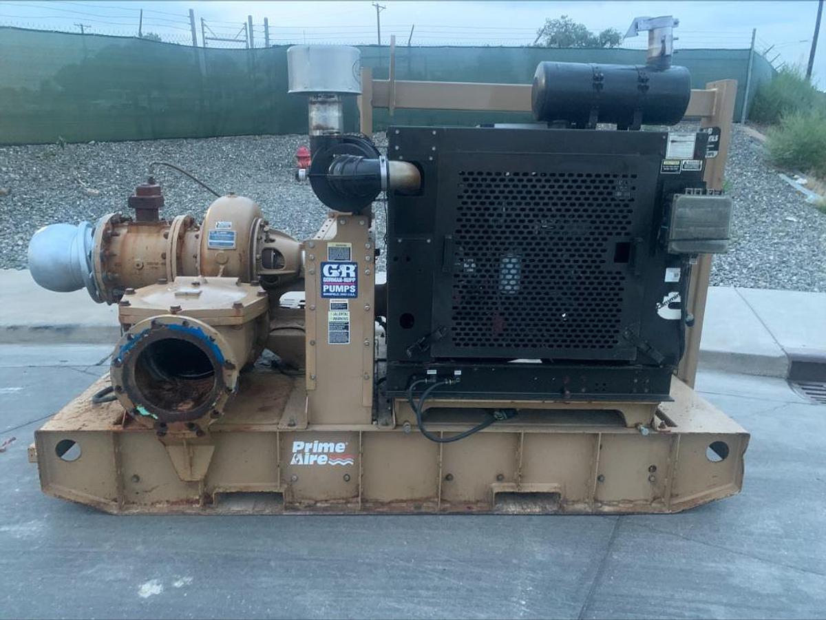 Used 2016 Gorman Rupp PA12A60-B 12" Water Pump Prime Aire Diesel 130 Hp Cummins 6031 Hrs