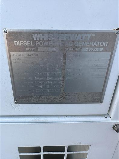 Used MQ MultiQuip WhisperWatt 45 KVA 36 Kw towable generator DCA-45SSIU4F 2163 HRS