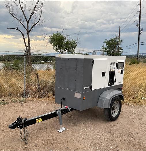 Used 2017 Atlas Copco QAS 25 20 Kw Isuzu Diesel Towable Generator MQ Whisperwatt