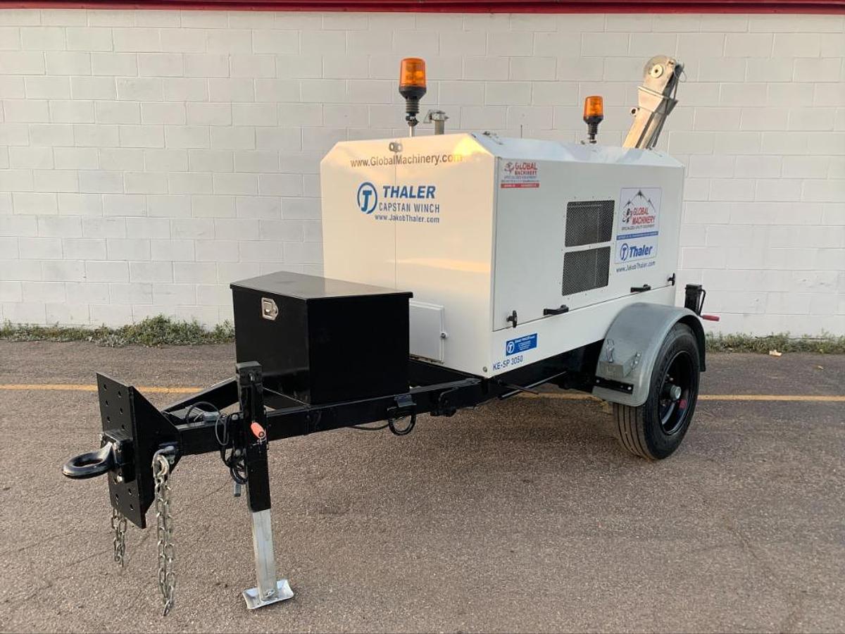 Used Thaler KE-SP3050 Underground Cable Puller 11,000 Lb Capacity 130 Hours!!! Remote/Printer