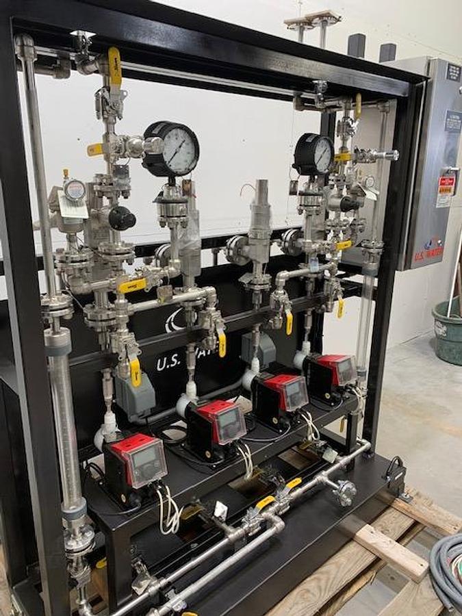 Used New US Water Chemical Feed Pump Skid Multi-Valve Filtration System Irrigation