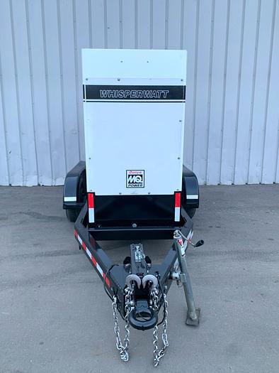 Used MQ MultiQuip WhisperWatt 70 KVA 56 Kw towable generator DCA-70SSIU4F 5259 HRS