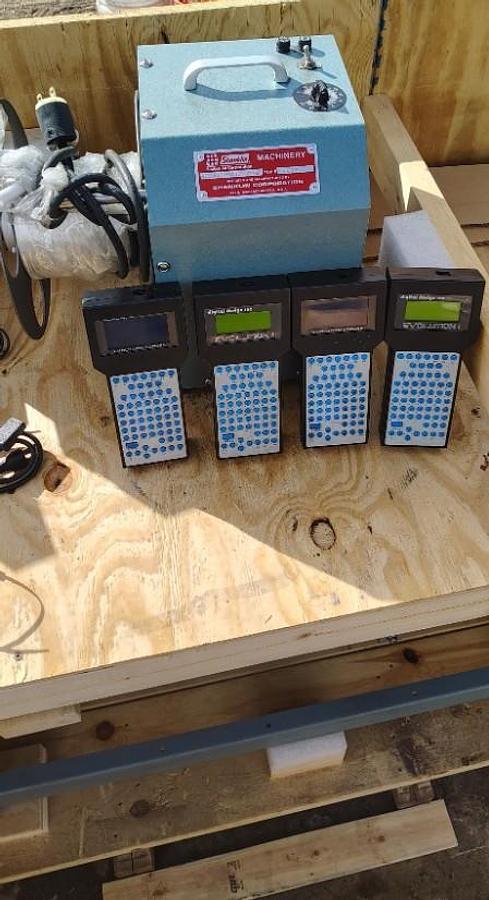 Used Sealed Air Shanklin Selvage Winder 01/10 W 80" Conveyor W 4 Ink Coders & Mini Mover Conveyors