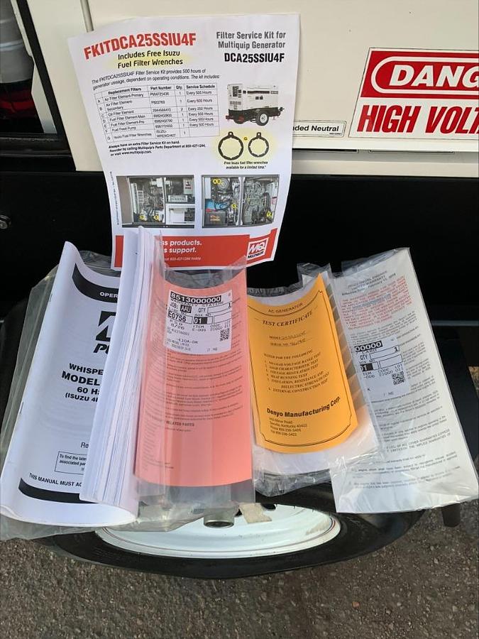 Used 2023 MultiQuip MQ25 20 Kw WhisperWatt Diesel Towable Generator DCA-25SSIU4F 2129