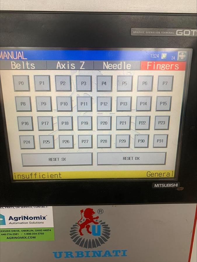 Used Urbinati RW32 Transplanter 4 Seedlings Robotic Programmable Transplanting 40K per Hr