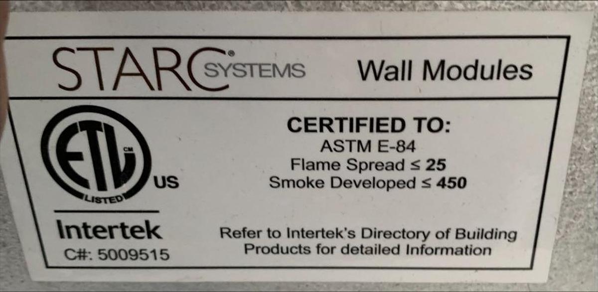 Used 2020 Starc RealWall Temporary Construction Modular Panel Wall System ICRA CERTIFIED