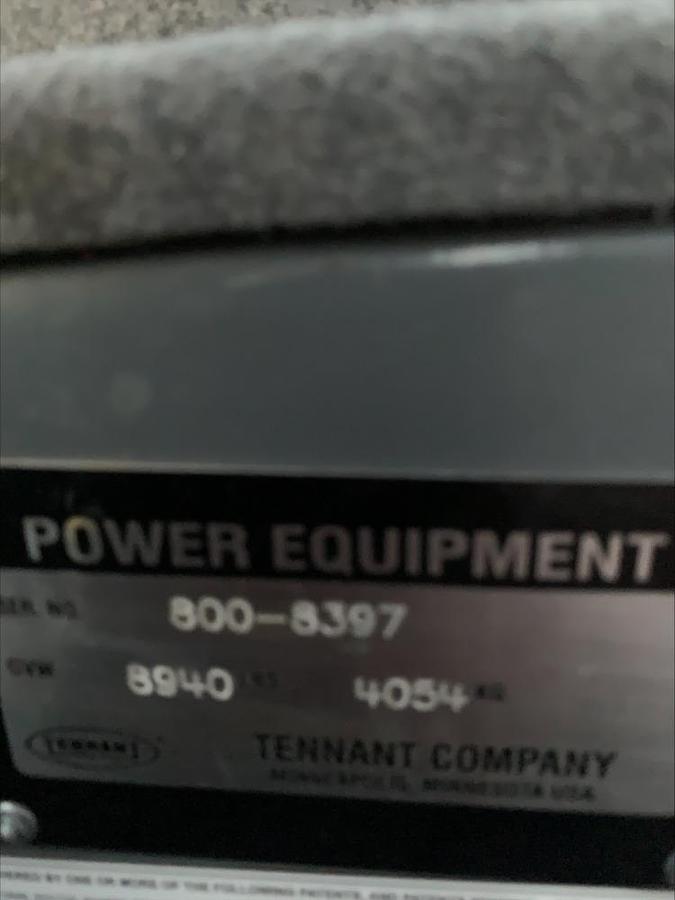 Used 2017 Tennant 800 Ride On Floor Parking Lot Sweeper w Cab Heat 448 Hrs