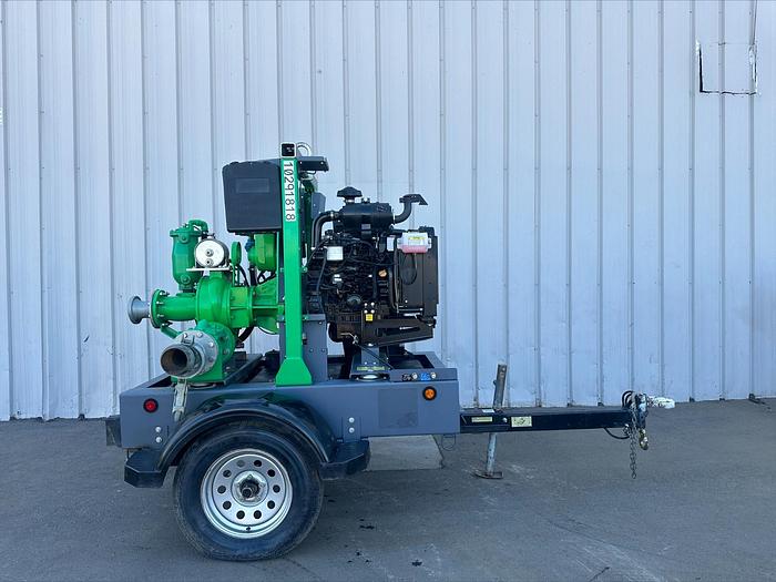 Used 2019 Atlas Copco PAS 100 HF YD 4" Diesel Towable Water Dewatering Pump 847 Hours